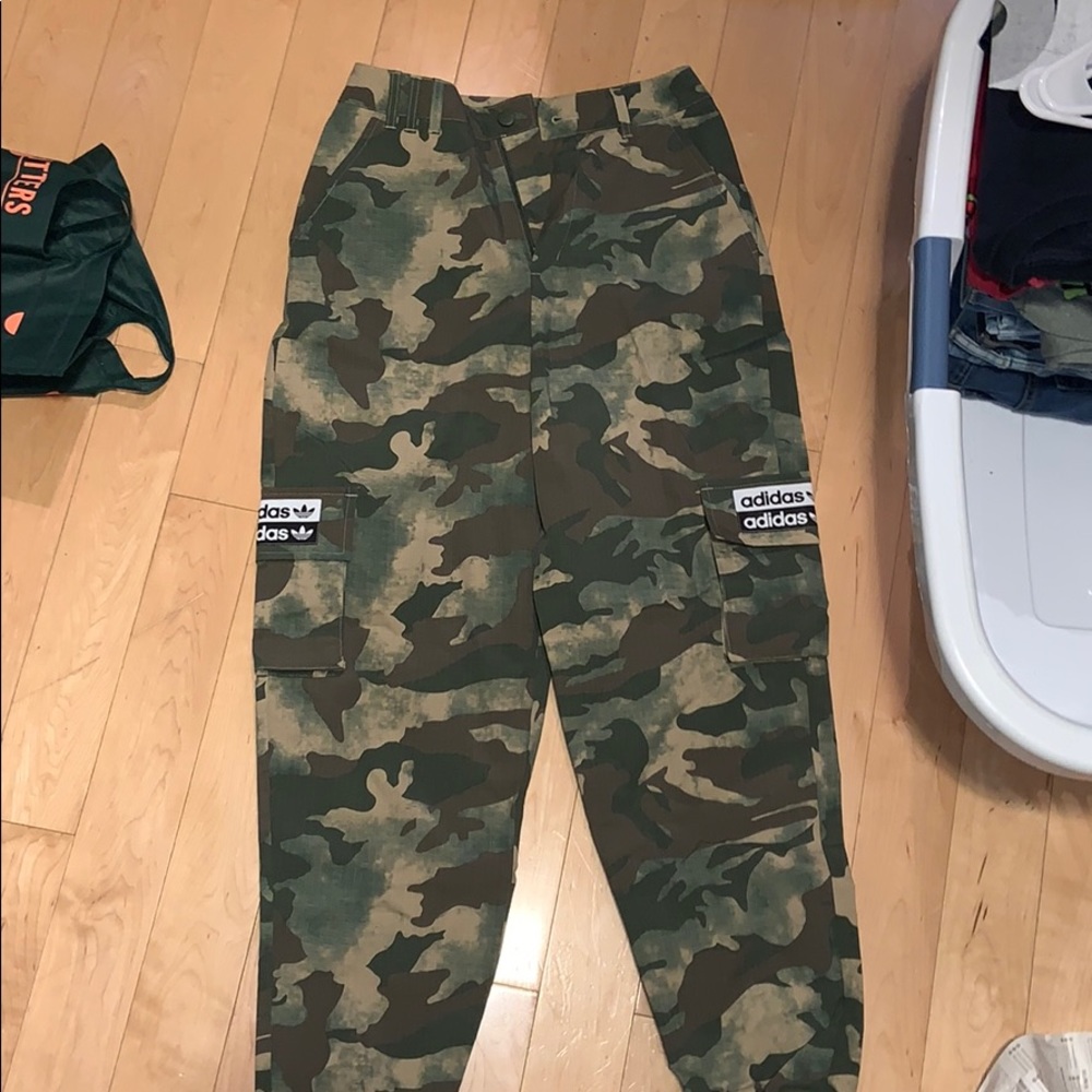 Adidas camo cargo jogger pants